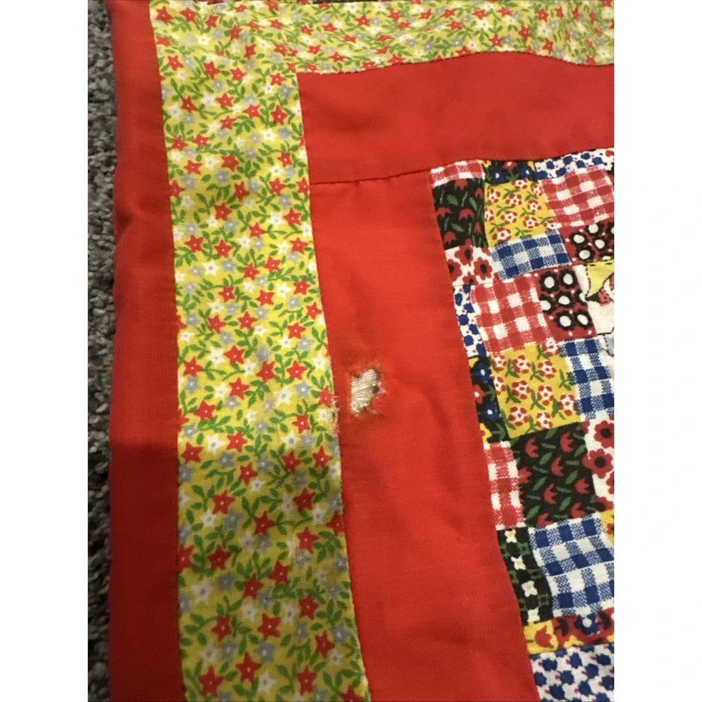 Vintage Raggedy‎ Ann & Andy Homemade Quilt Patchwork, Crib/Toddler Bed Size